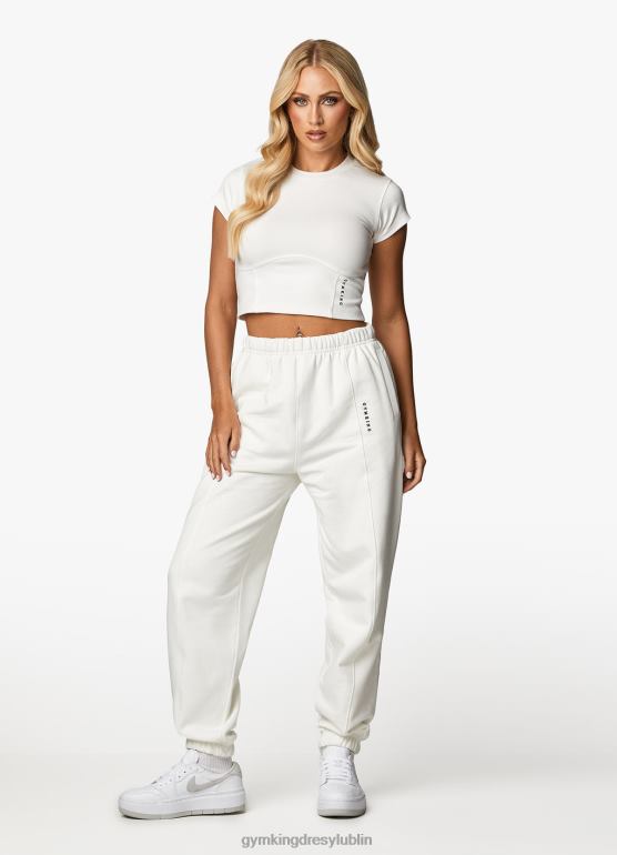 Gym King kobiety Krótka koszulka z gorsetem Malibu TBB0Z342 odzież krem