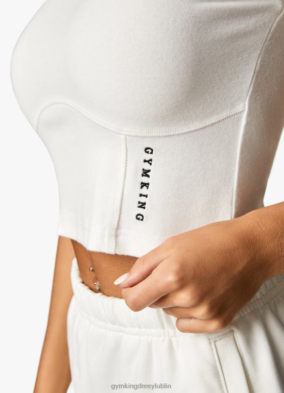 Gym King kobiety Krótka koszulka z gorsetem Malibu TBB0Z342 odzież krem