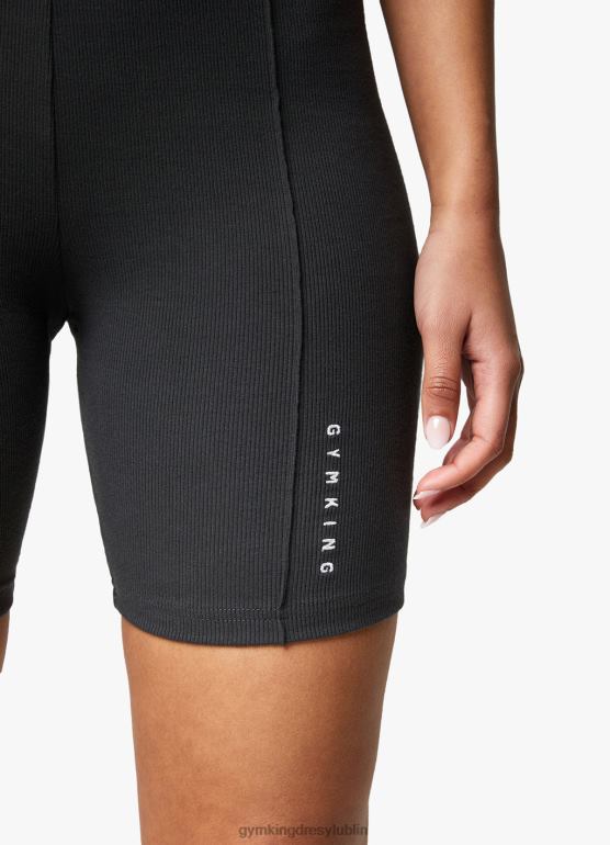 Gym King kobiety Krótki cykl cienia z wypukłym szwem TBB0Z376 odzież ciemna cyna