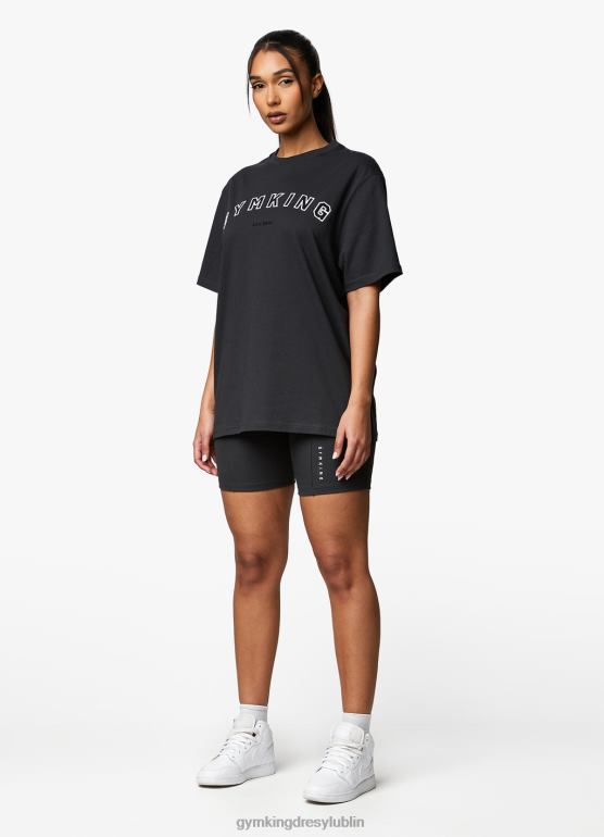 Gym King kobiety Krótki cykl cienia z wypukłym szwem TBB0Z376 odzież ciemna cyna