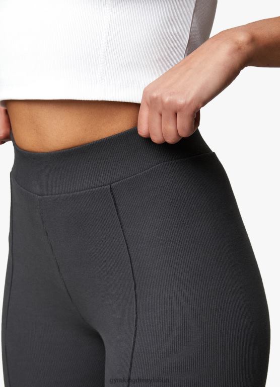 Gym King kobiety Krótki cykl cienia z wypukłym szwem TBB0Z376 odzież ciemna cyna