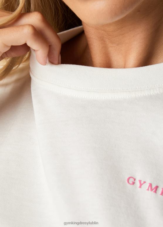 Gym King kobiety Oversize'owa koszulka BF Malibu TBB0Z343 odzież kremowy/rajski róż