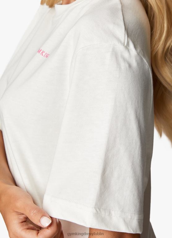 Gym King kobiety Oversize'owa koszulka BF Malibu TBB0Z343 odzież kremowy/rajski róż