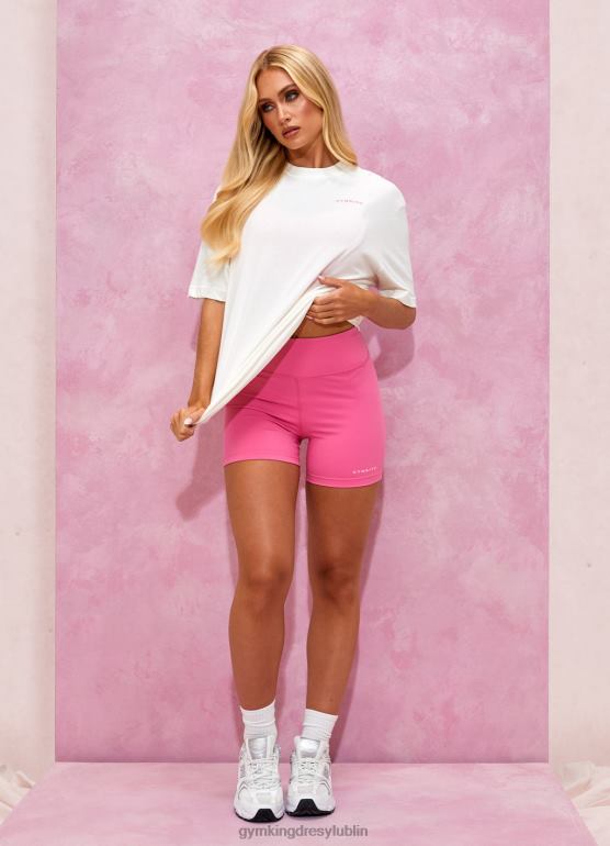 Gym King kobiety Oversize'owa koszulka BF Malibu TBB0Z343 odzież kremowy/rajski róż