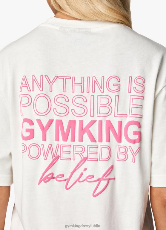 Gym King kobiety Oversize'owa koszulka BF Malibu TBB0Z343 odzież kremowy/rajski róż