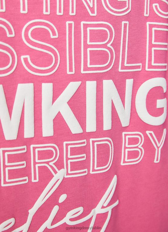 Gym King kobiety Oversize'owa koszulka BF Malibu TBB0Z348 odzież rajski róż