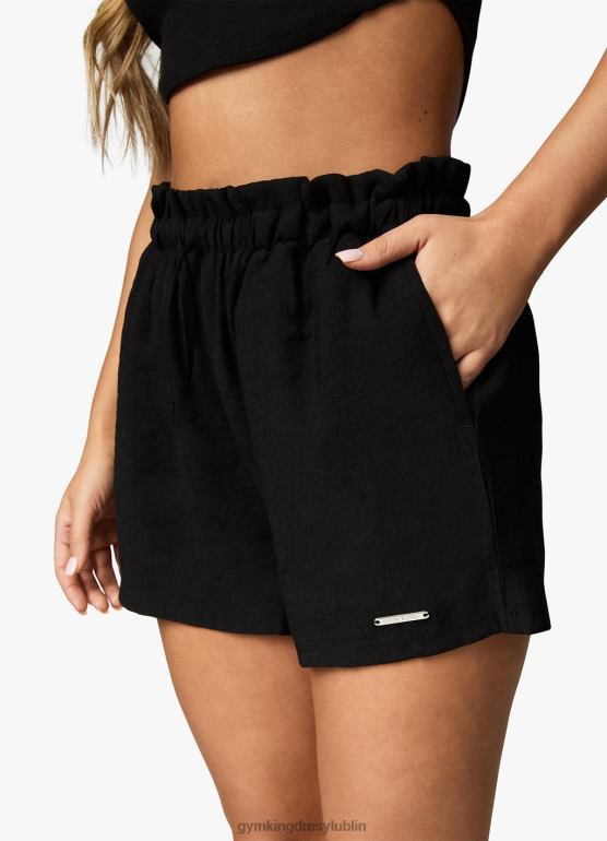 Gym King kobiety charakterystyczny krótki tkany TBB0Z392 odzież czarny