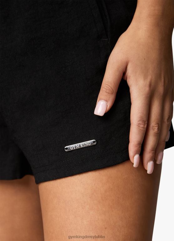 Gym King kobiety charakterystyczny krótki tkany TBB0Z392 odzież czarny