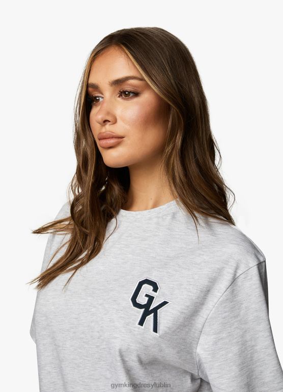 Gym King kobiety uniwersytecka koszulka chłopaka TBB0Z380 odzież margiel śnieżny