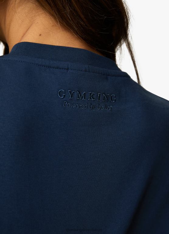 Gym King kobiety uniwersytecka koszulka chłopaka TBB0Z387 odzież niebieski oxford