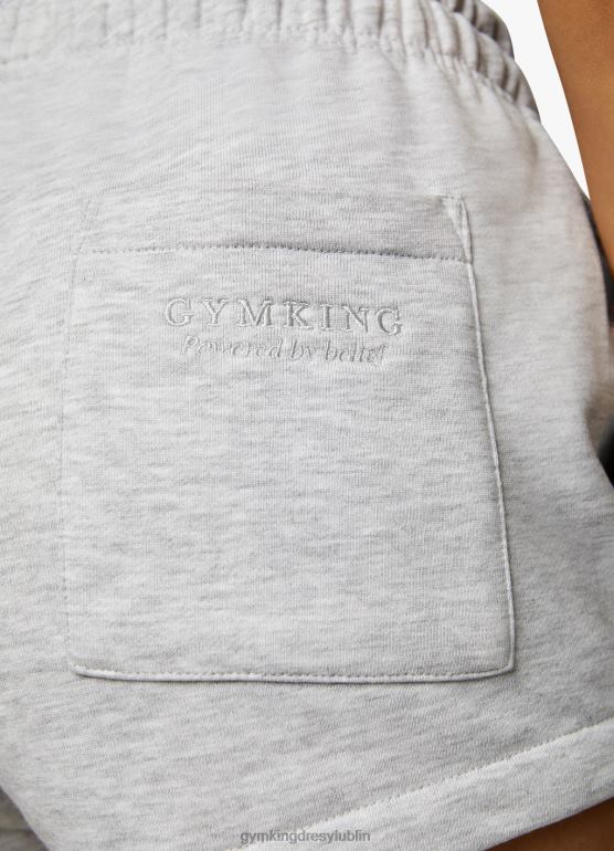 Gym King kobiety uniwersyteckie krótkie TBB0Z374 odzież margiel śnieżny