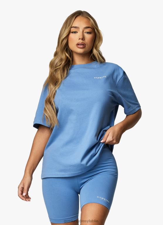 Gym King kobiety ustalona koszulka chłopaka TBB0Z359 odzież nadmorski błękit