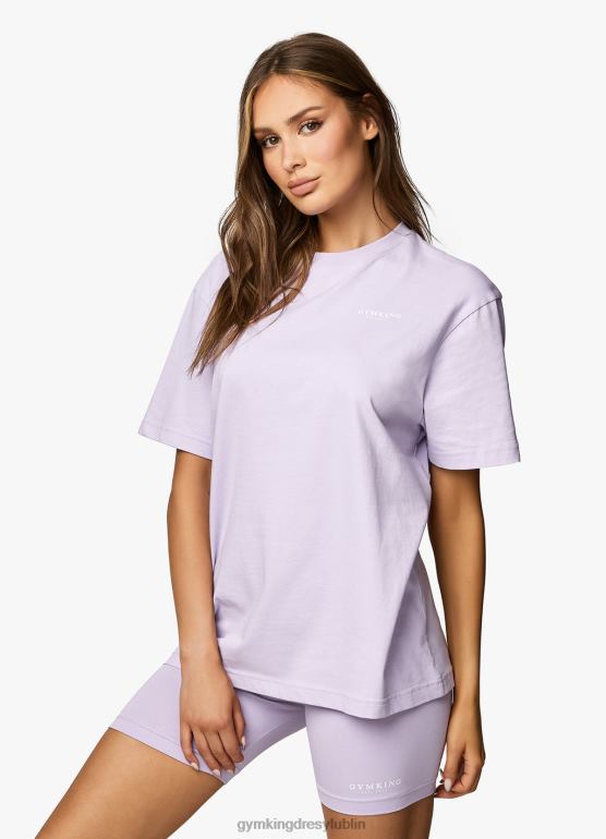 Gym King kobiety ustalona koszulka chłopaka TBB0Z364 odzież liliowy