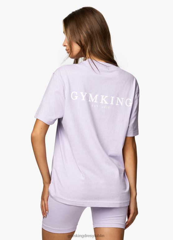 Gym King kobiety ustalona koszulka chłopaka TBB0Z364 odzież liliowy