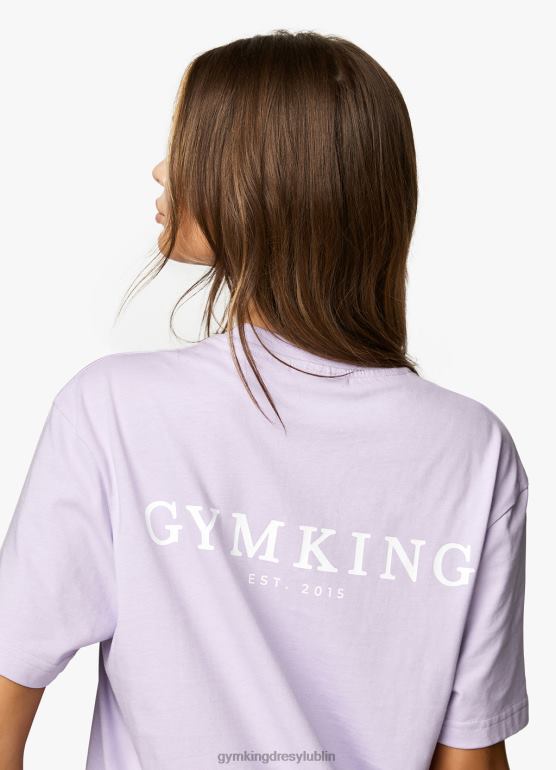 Gym King kobiety ustalona koszulka chłopaka TBB0Z364 odzież liliowy