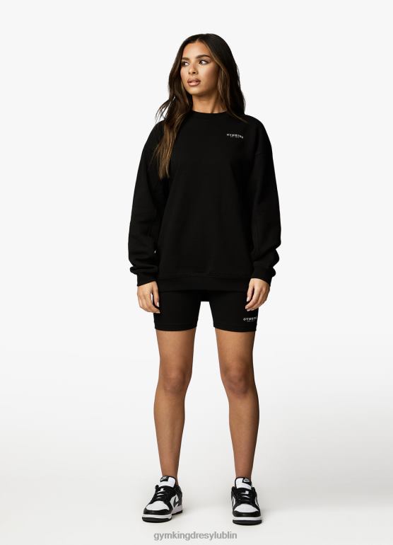 Gym King kobiety ustalona załoga TBB0Z367 odzież czarny biały