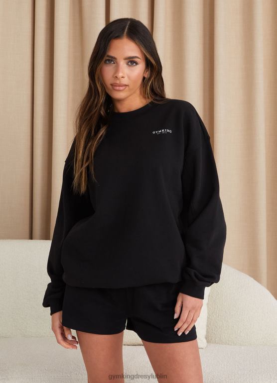 Gym King kobiety ustalona załoga TBB0Z367 odzież czarny biały