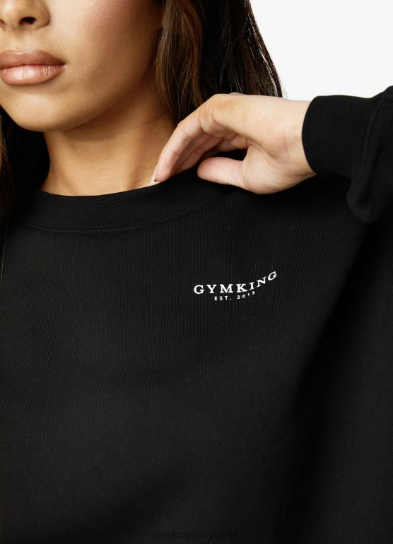 Gym King kobiety ustalona załoga TBB0Z367 odzież czarny biały