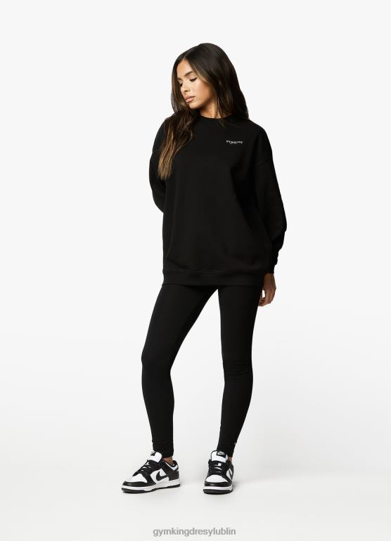 Gym King kobiety ustalona załoga TBB0Z367 odzież czarny biały