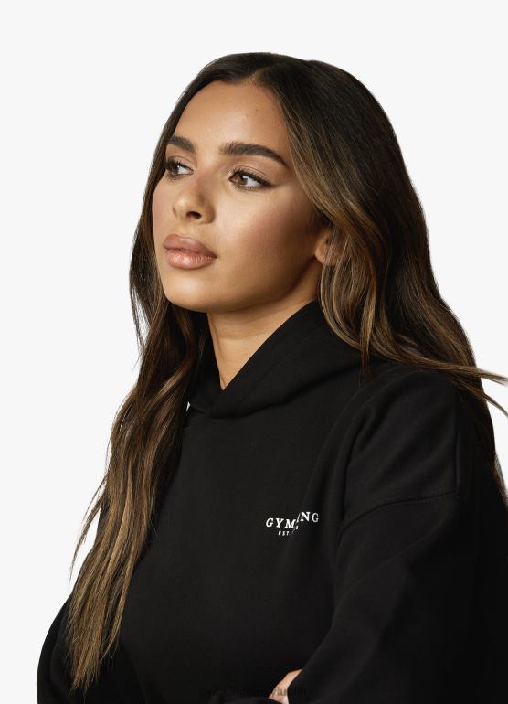Gym King kobiety ustalony kaptur o swobodnym kroju TBB0Z357 odzież czarny biały