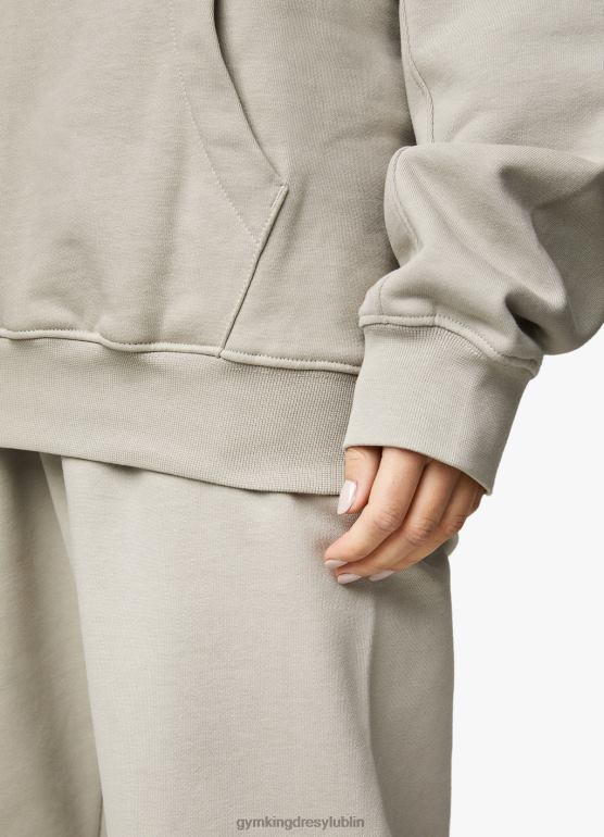 Gym King kobiety ustalony kaptur o swobodnym kroju TBB0Z362 odzież mroczna szałwia