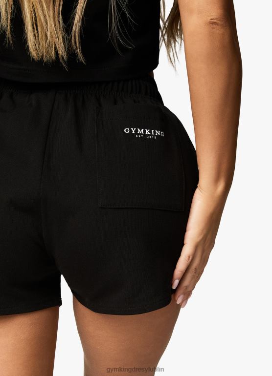 Gym King kobiety uznana koszulka krótka TBB0Z358 odzież czarny biały