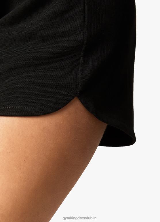 Gym King kobiety uznana koszulka krótka TBB0Z358 odzież czarny biały