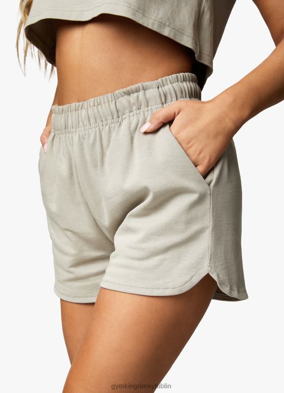 Gym King kobiety uznana koszulka krótka TBB0Z363 odzież mroczna szałwia