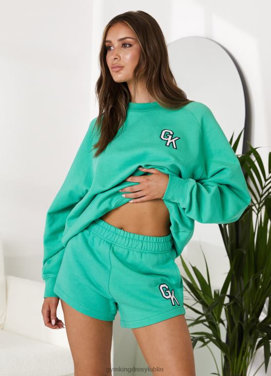 Gym King kobiety zbyt duża załoga uniwersytecka TBB0Z383 odzież zielony jadeit