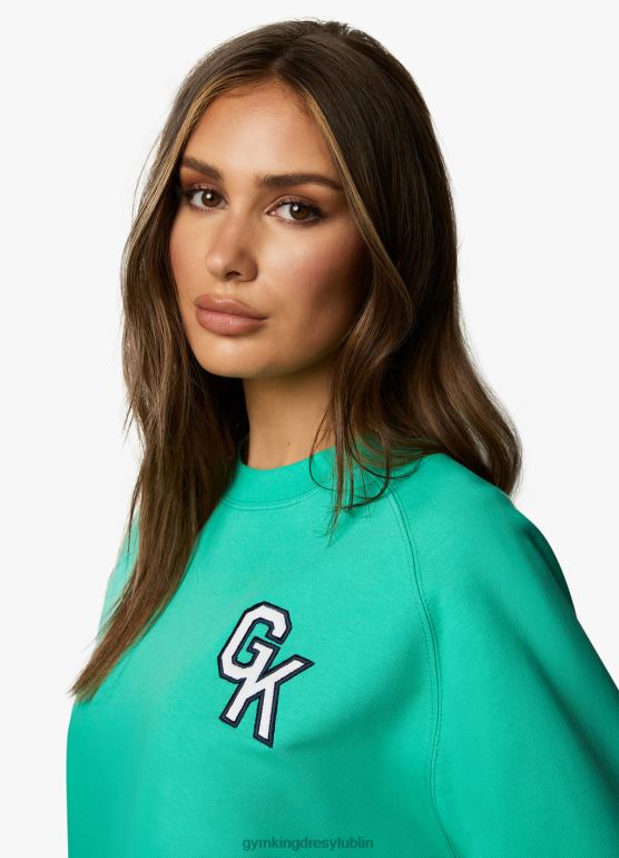 Gym King kobiety zbyt duża załoga uniwersytecka TBB0Z383 odzież zielony jadeit