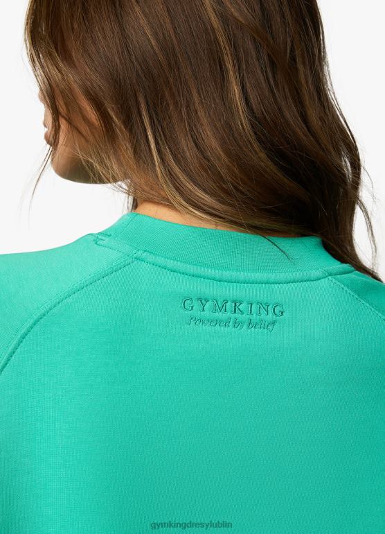 Gym King kobiety zbyt duża załoga uniwersytecka TBB0Z383 odzież zielony jadeit