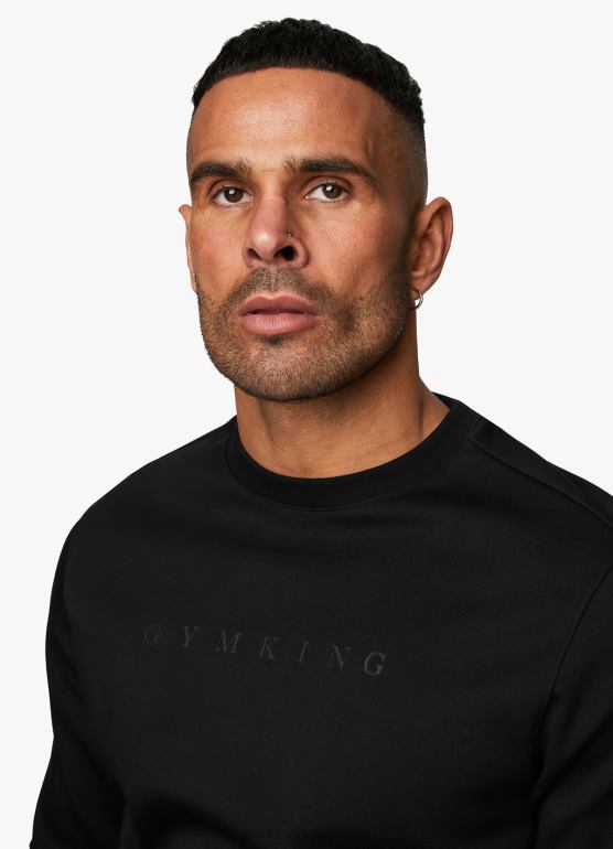 Gym King mężczyźni Załoga blokady druku liniowego TBB0Z225 odzież czarny
