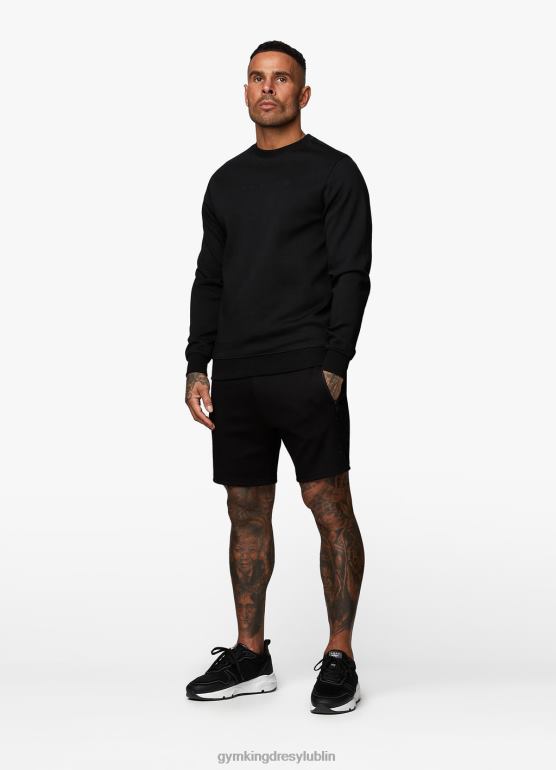 Gym King mężczyźni Załoga blokady druku liniowego TBB0Z225 odzież czarny