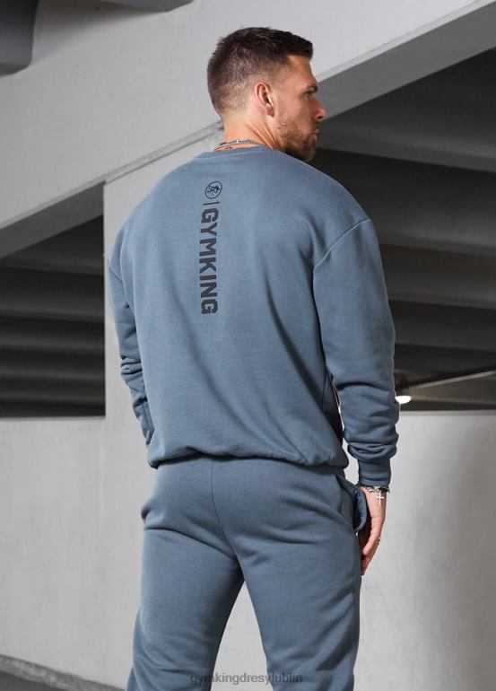 Gym King mężczyźni Załoga z opadającymi ramionami Aventus TBB0Z206 odzież burzowy błękit