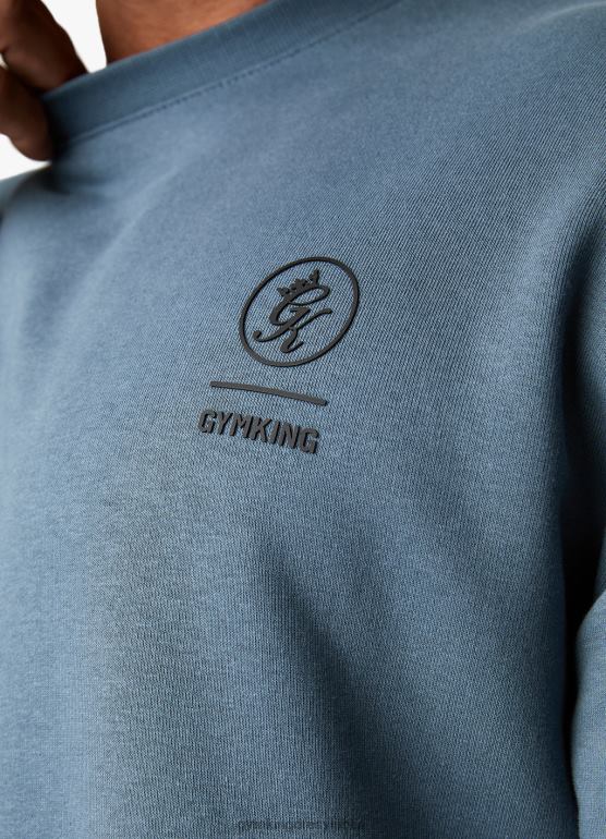 Gym King mężczyźni Załoga z opadającymi ramionami Aventus TBB0Z206 odzież burzowy błękit