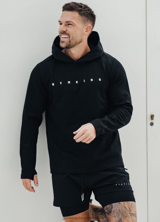 Gym King mężczyźni kaptur buntu TBB0Z211 odzież czarny