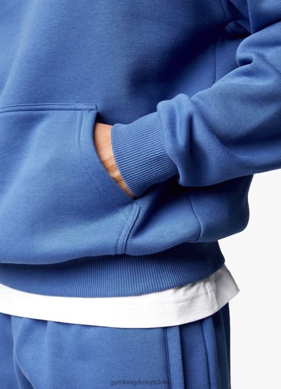 Gym King mężczyźni założony kaptur TBB0Z219 odzież kobaltowy błękit