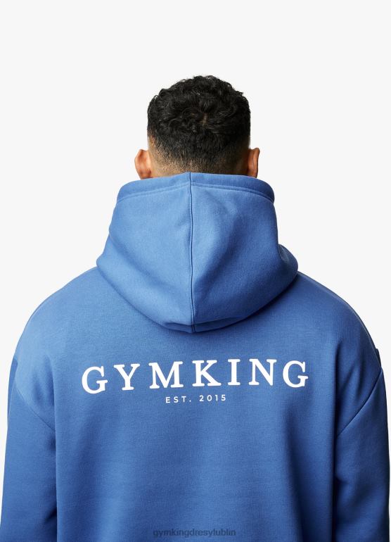 Gym King mężczyźni założony kaptur TBB0Z219 odzież kobaltowy błękit