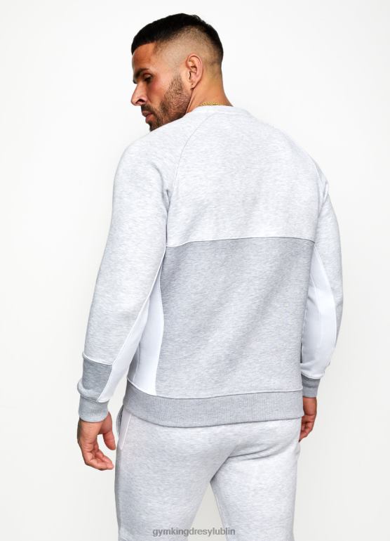 Gym King mężczyźni załoga pola minowego TBB0Z228 odzież śnieżny melanż/biały/jasnoszary melanż