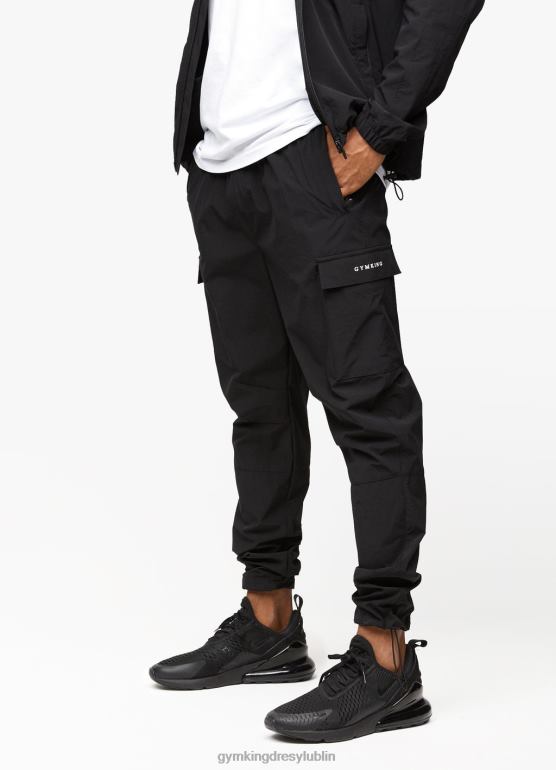 Gym King mężczyźni Użytkowe, tkane spodnie cargo TBB0Z281 odzież czarny