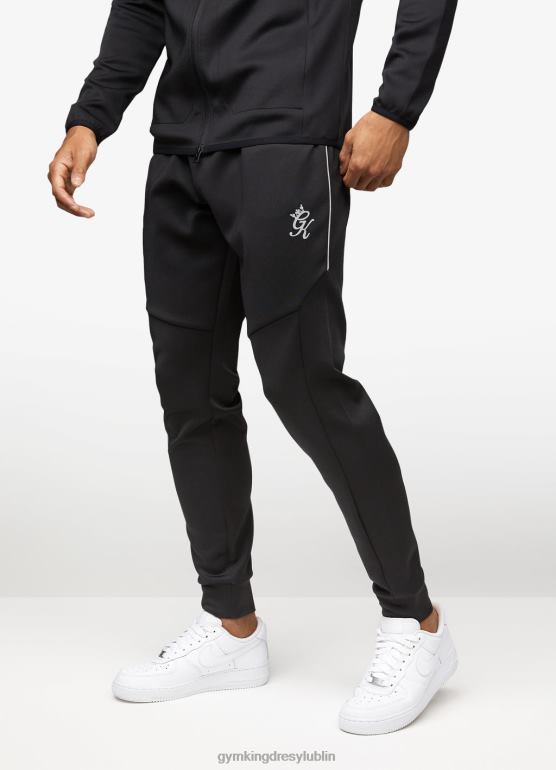 Gym King mężczyźni odzwierciedlają polietylenowy dół dresu TBB0Z296 odzież czarne srebro