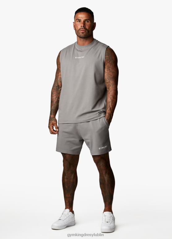 Gym King mężczyźni czołg dywizji szkoleniowej TBB0Z232 odzież szaro-biały