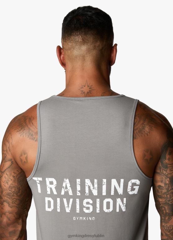 Gym King mężczyźni kamizelka działu szkoleniowego TBB0Z233 odzież szaro-biały