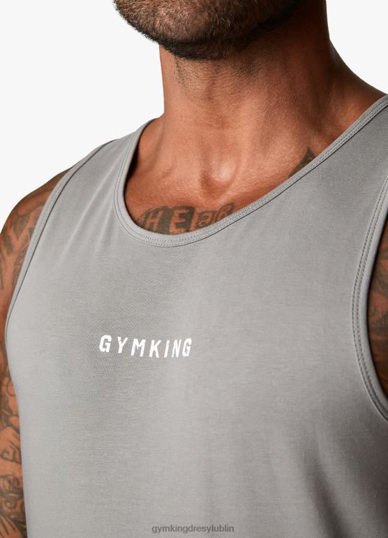 Gym King mężczyźni kamizelka działu szkoleniowego TBB0Z233 odzież szaro-biały