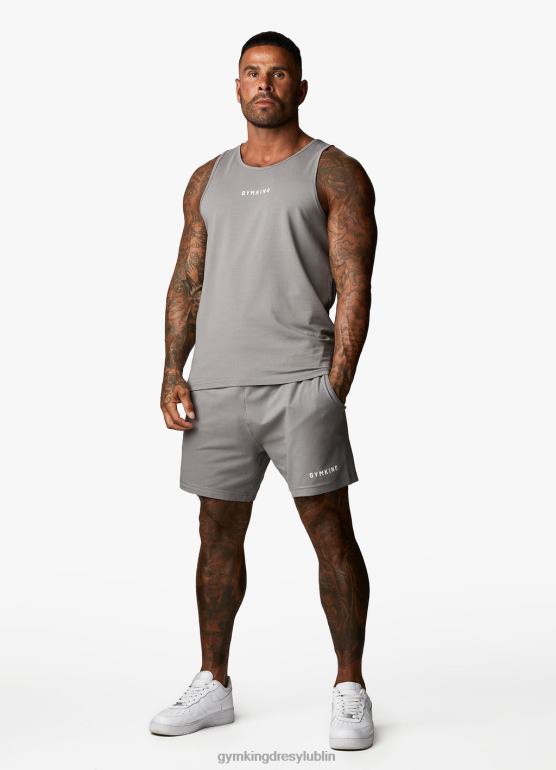 Gym King mężczyźni kamizelka działu szkoleniowego TBB0Z233 odzież szaro-biały