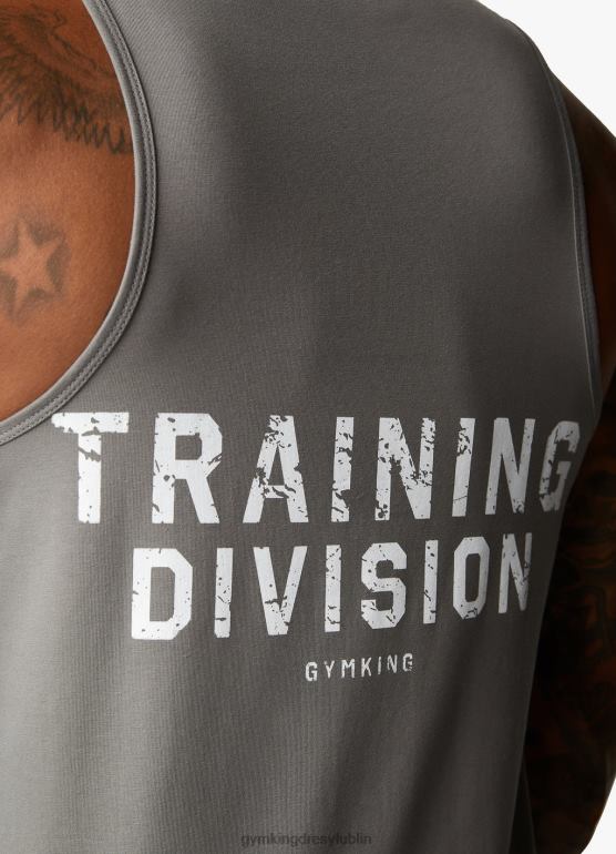 Gym King mężczyźni kamizelka działu szkoleniowego TBB0Z233 odzież szaro-biały