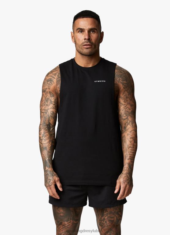 Gym King mężczyźni kamizelka liniowa TBB0Z229 odzież czarny