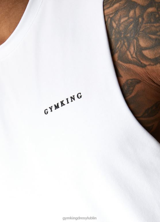 Gym King mężczyźni kamizelka liniowa TBB0Z230 odzież biały