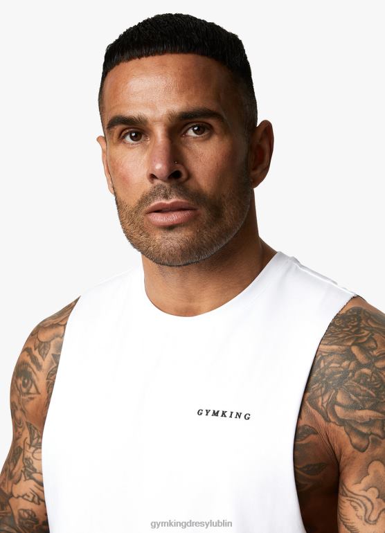 Gym King mężczyźni kamizelka liniowa TBB0Z230 odzież biały