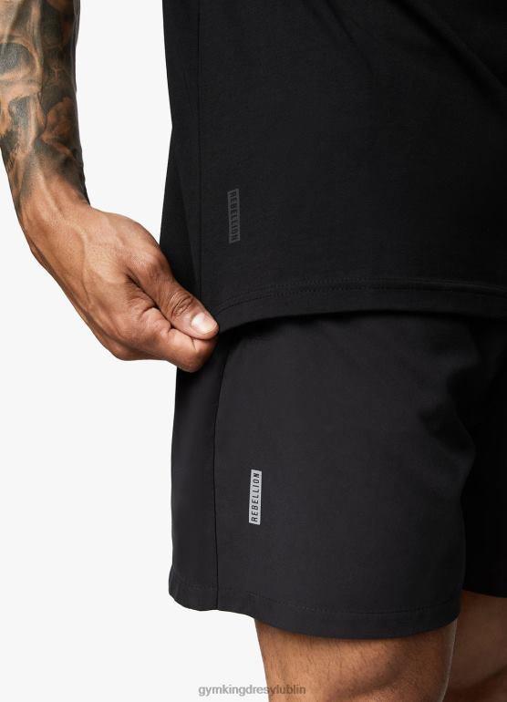 Gym King mężczyźni Koszulka buntu TBB0Z57 odzież czarny